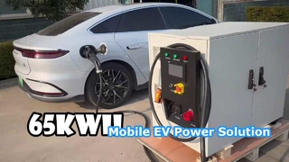 Power bank mobile per accumulo di energia da 65 kWh