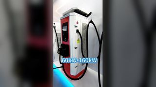 Caricabatterie rapido per veicoli elettrici CC a doppia pistola da 60-160 kW con protezione resistente alle intemperie IP54 per uso commerciale
