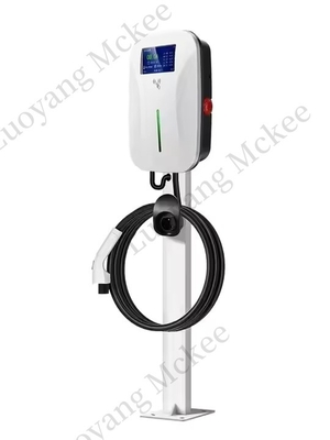 Un buon prezzo. 14KW 32A Stazione di ricarica EV montata a parete Display a schermo LED da 4,3 pollici Doppio cannone Nuova interfaccia GB Stazione di ricarica in linea