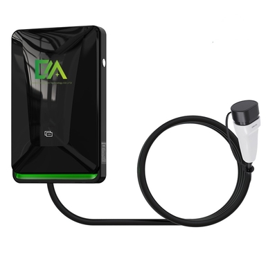 32A Stazione di ricarica mobile a corrente alternata a muro nera 22KW Smart Electric Vehicle Home Charger