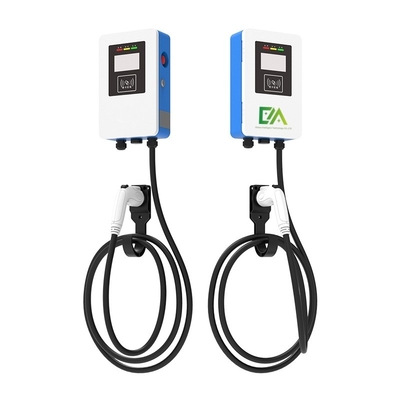 Un buon prezzo. 7KW 11KW 22KW 32A Blu e Bianco Parete montata auto elettrica singolo cannone caricabatterie AC per uso domestico in linea