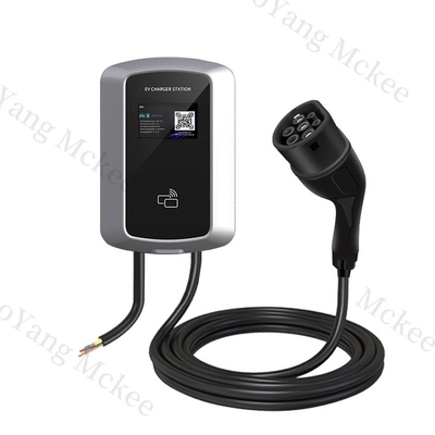 Un buon prezzo. Caricabatterie a corrente alternata commerciale 7KW Tipo 2 EV Auto 14KW Intelligente a voce IP55 Sicuro caricabatterie a corrente alternata con bilanciamento del carico in linea