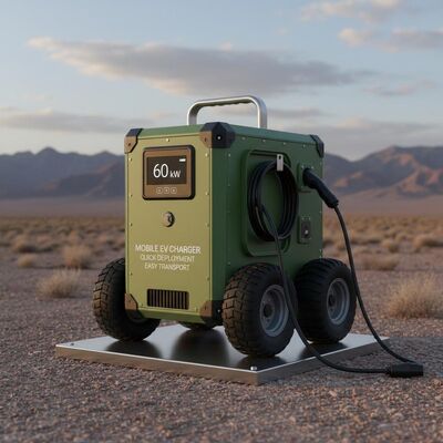 Un buon prezzo. Caricabatterie per veicoli elettrici mobili da 60 kW con protezione IP54 e capacità di 26 kWh per la ricarica di emergenza di veicoli elettrici portatili in linea