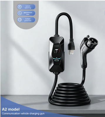 Un buon prezzo. Caricatore per auto portatile AC A2 con protezione IP54 ignifugo UL94 V0 Tipo 1 7,6 kW 6A‑32A ingresso 85V‑265V display LCD da 1,68 pollici caricatore EV In linea
