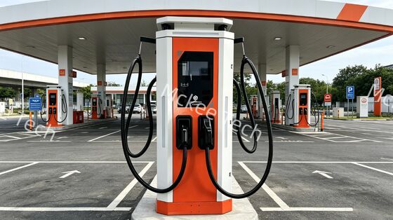 Infrastruttura di ricarica per autocarri pesanti per flotte commerciali Serie White Dew Caricabatterie CC per veicoli elettrici da 240 kW Raffreddamento ad aria OCPP1.6J Touch screen da 10 pollici Stazione di ricarica rapida IP54