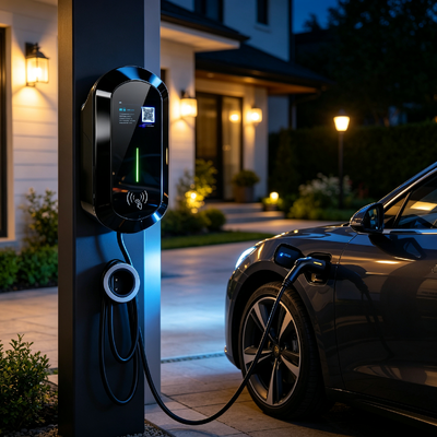 Un buon prezzo. Stazione di ricarica per veicoli elettrici compatibile con Euro Type 2 R8, montata a parete, colonnina, caricatore AC 22kw 32A 380V IP54, display LCD da 5,64 pollici, per uso residenziale e commerciale In linea