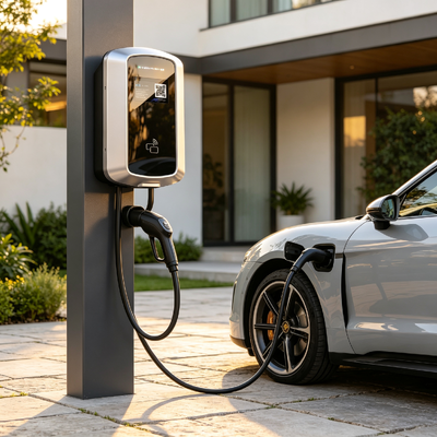 Un buon prezzo. Stazione di ricarica per veicoli elettrici J8 AC per impieghi gravosi, montaggio a parete/colonna, Tipo 2, 11kw, 16A, 380V, IP54, display LCD da 5,64 pollici, per uso residenziale e commerciale In linea
