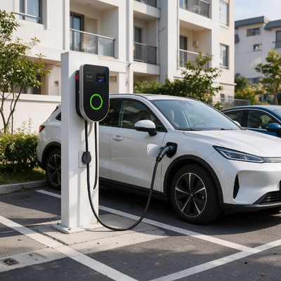 Un buon prezzo. Stazione di ricarica per veicoli elettrici a forma di U tipo Euro 2, montabile a parete e a colonna, 11kW 16A 380V più o meno 10 percento IP54 LCD da 4,59 pollici, protezione di sicurezza completa integrata EVSE In linea