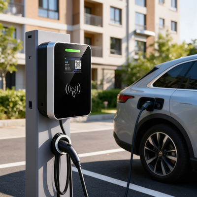 Un buon prezzo. Stazione di ricarica per veicoli elettrici AC da 11,5 kW 48A 85V 265V IP54 con display LCD da 5,64 pollici, montaggio a parete/colonna, tipo US Type1, per uso residenziale e commerciale leggero In linea