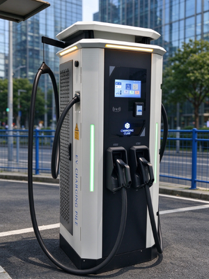 80kW DC Fast EV Charger 200-1000V CCS1 CCS2 CHAdeMO GB/T IP54 OCPP 1.6J RFID